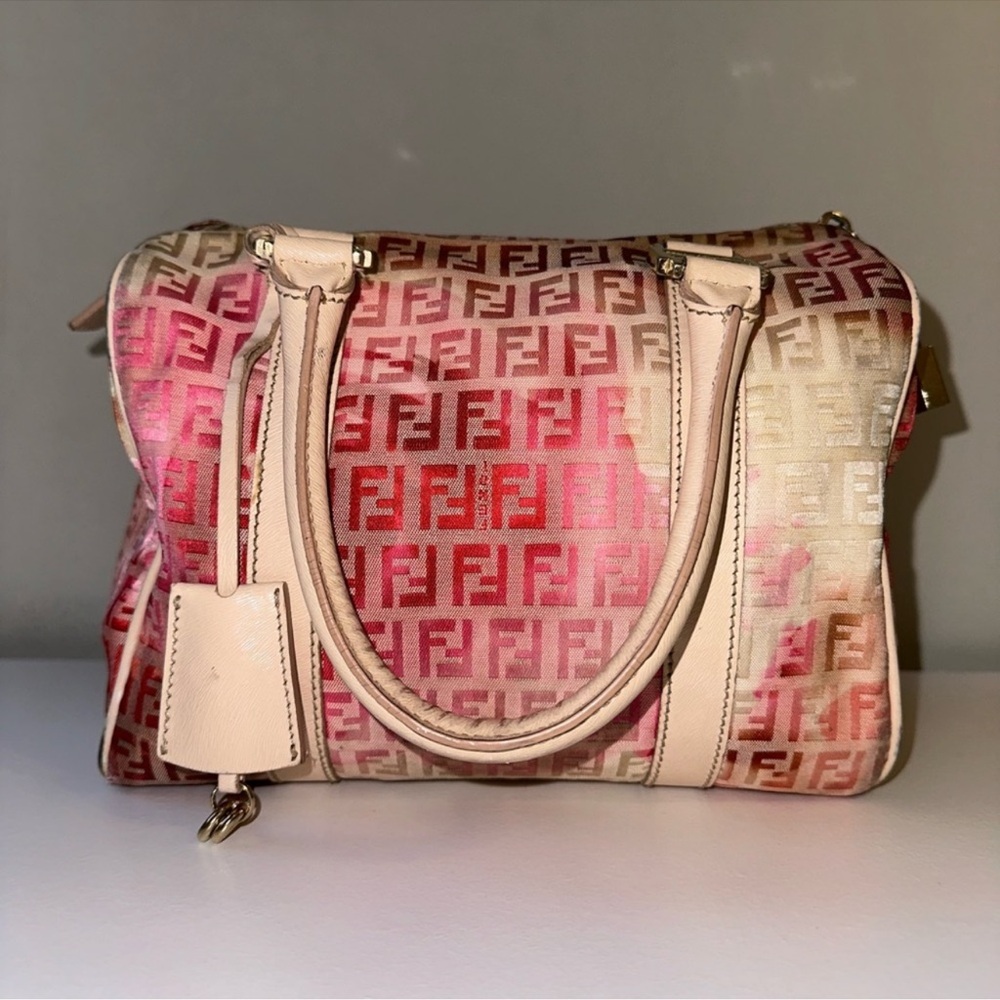 Rare Fendi Patent Zucchino Vitello Floral Forever Boston - Picture 2 of 12